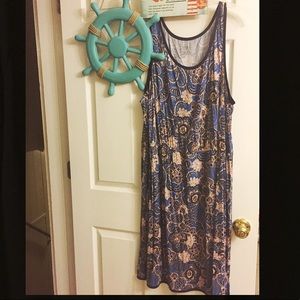 Thin blue comfy and stretchy dress!